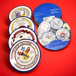 "VINTAGE" American Atelier At Home, Set of 4 Porcelain Canapy plates.